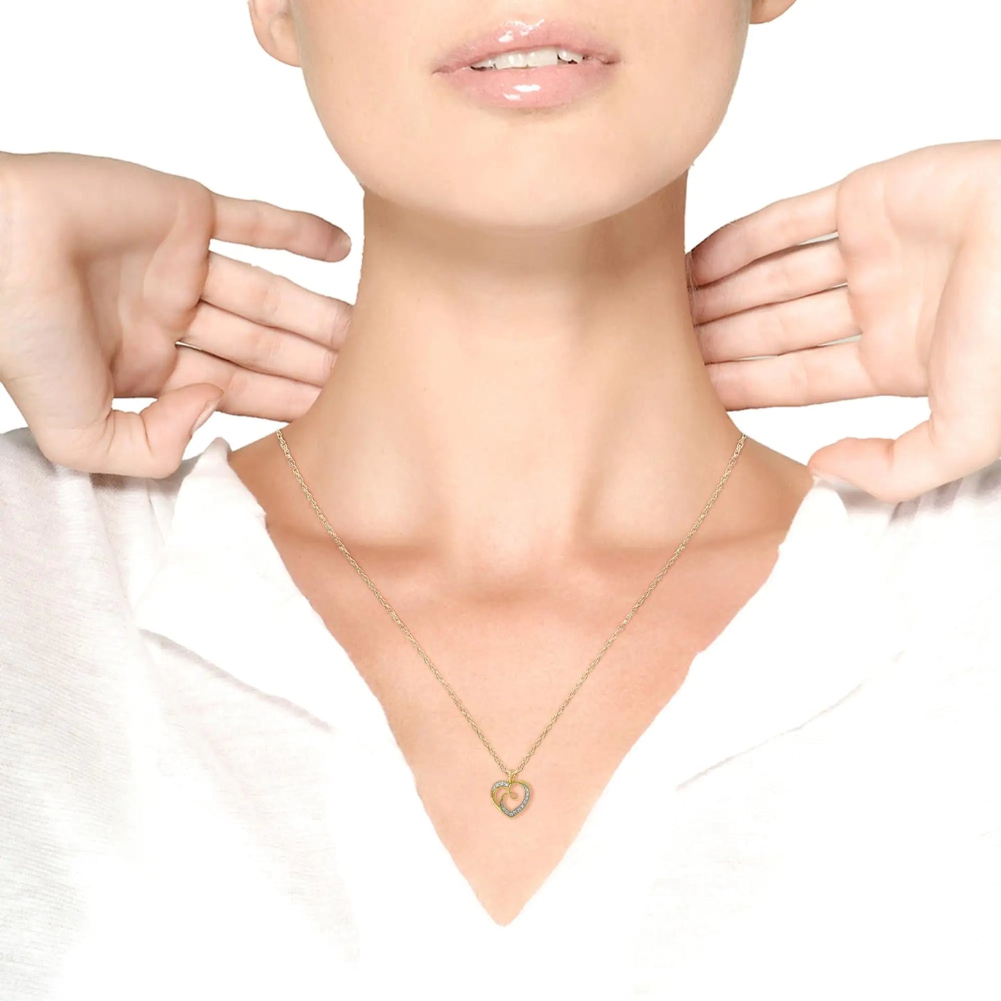 14K Yellow Gold Plated .925 Sterling Silver Diamond 1/4ct Ribbon & Heart Pendant - Azure jewelery14K Yellow Gold Plated .925 Sterling Silver Diamond 1/4ct Ribbon & Heart PendantMy StoreAzure jewelery80 - 7233ZAL14K Yellow Gold Plated .925 Sterling Silver Diamond 1/4ct Ribbon & Heart Pendant