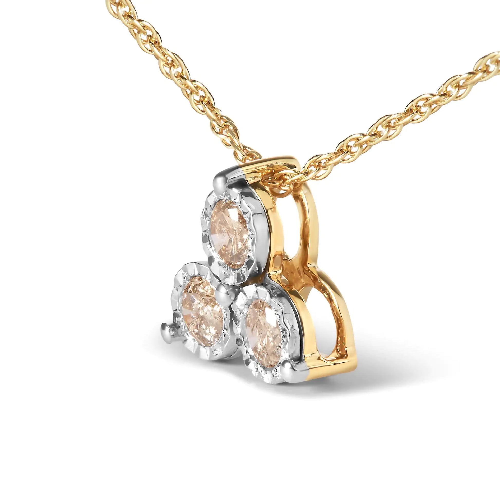 14K Yellow Gold Plated .925 Sterling Silver 1/4 Cttw Diamond 3 Stone Trio 18" Pendant Necklace - Azure jewelery14K Yellow Gold Plated .925 Sterling Silver 1/4 Cttw Diamond 3 Stone Trio 18" Pendant NecklaceMy StoreAzure jewelery80 - 7502TDM14K Yellow Gold Plated .925 Sterling Silver 1/4 Cttw Diamond 3 Stone Trio 18" Pendant Necklace