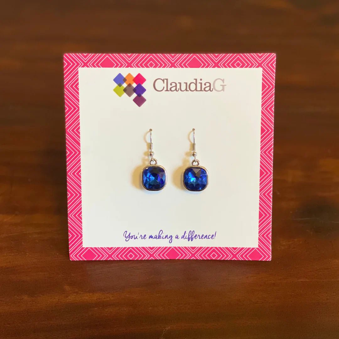 Cube Earrings - Azure jeweleryCube EarringsMy StoreAzure jeweleryE1012.2Silver/Royal BlueCube Earrings