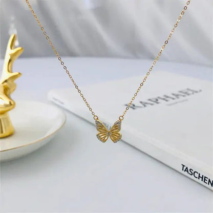 Clavicle Chain Butterfly Necklace - Azure jeweleryClavicle Chain Butterfly NecklaceMy StoreAzure jewelery740892_B4RJ98TGoldClavicle Chain Butterfly Necklace