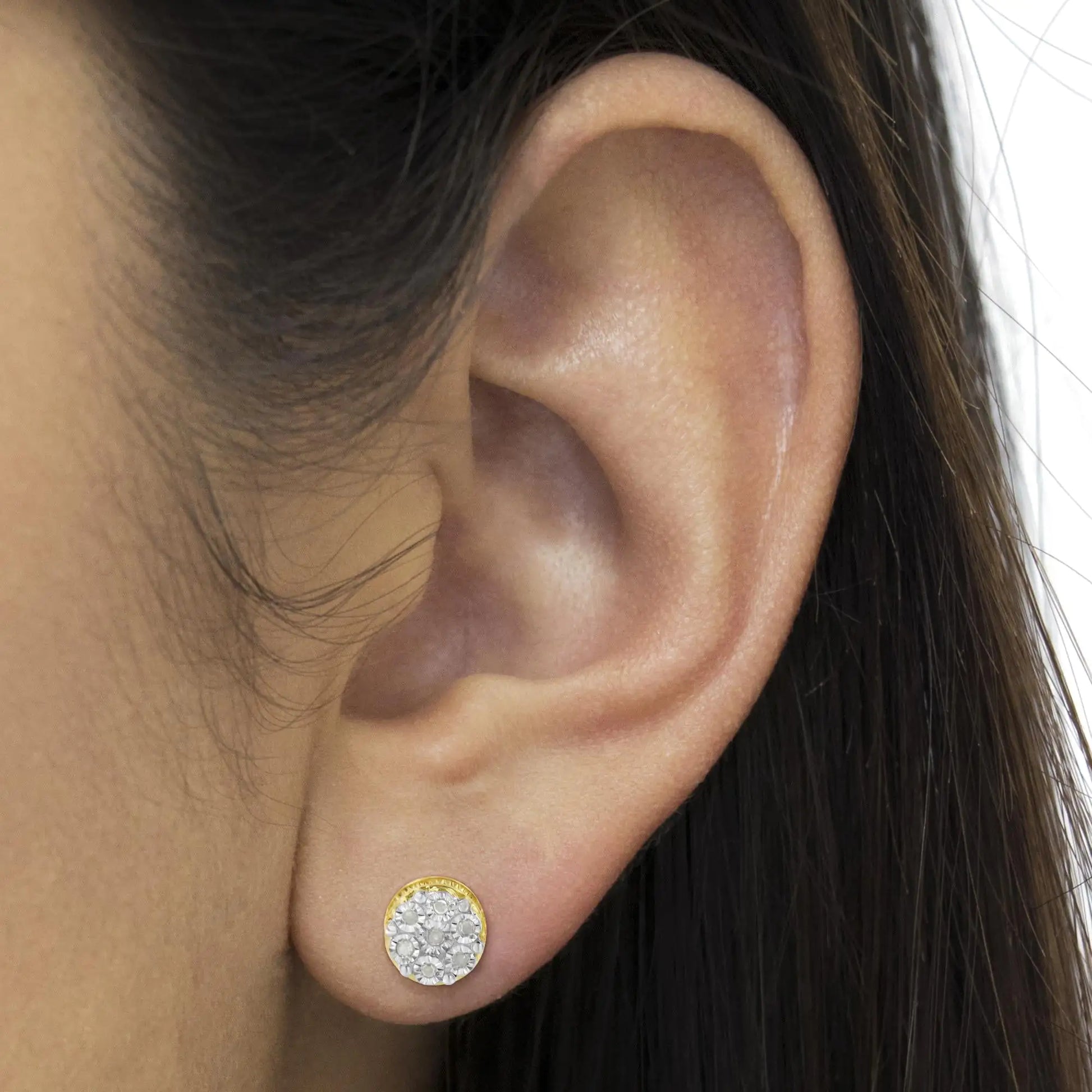 14K Yellow Gold Plated .925 Sterling Silver 1/7Ct Diamond Miracle Stud Earrings - Azure jewelery14K Yellow Gold Plated .925 Sterling Silver 1/7Ct Diamond Miracle Stud EarringsMy StoreAzure jewelery018098EYDM14K Yellow Gold Plated .925 Sterling Silver 1/7Ct Diamond Miracle Stud Earrings