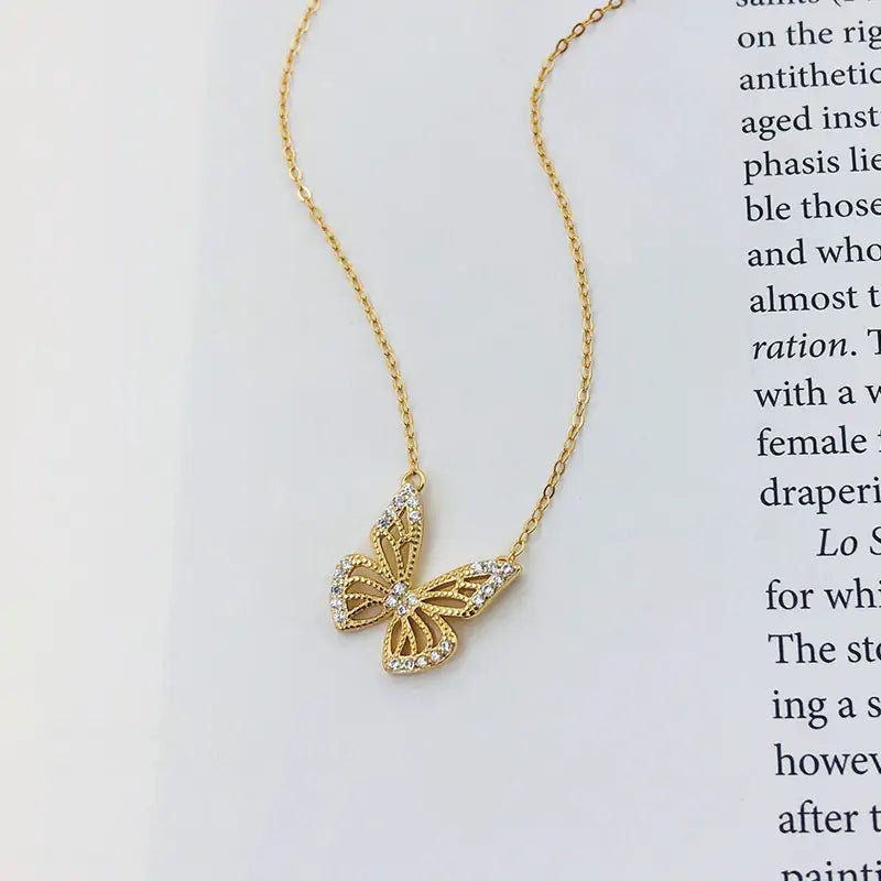 Clavicle Chain Butterfly Necklace - Azure jeweleryClavicle Chain Butterfly NecklaceMy StoreAzure jewelery740892_B4RJ98TGoldClavicle Chain Butterfly Necklace