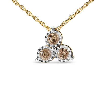 14K Yellow Gold Plated .925 Sterling Silver 1/4 Cttw Diamond 3 Stone Trio 18" Pendant Necklace - Azure jewelery14K Yellow Gold Plated .925 Sterling Silver 1/4 Cttw Diamond 3 Stone Trio 18" Pendant NecklaceMy StoreAzure jewelery80 - 7502TDM14K Yellow Gold Plated .925 Sterling Silver 1/4 Cttw Diamond 3 Stone Trio 18" Pendant Necklace