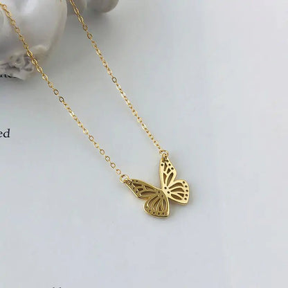 Clavicle Chain Butterfly Necklace - Azure jeweleryClavicle Chain Butterfly NecklaceMy StoreAzure jewelery740892_B4RJ98TGoldClavicle Chain Butterfly Necklace