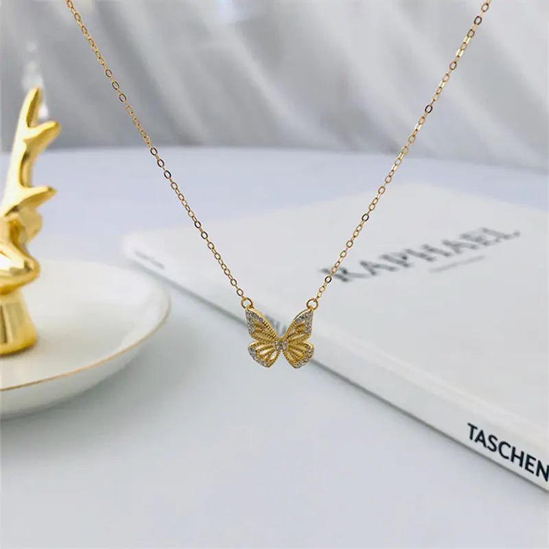 Clavicle Chain Butterfly Necklace - Azure jeweleryClavicle Chain Butterfly NecklaceMy StoreAzure jewelery740892_B4RJ98TGoldClavicle Chain Butterfly Necklace